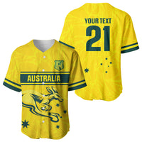 World Cricket Custom Australia Baseball Jersey Aussie! Aussie! Oi! Oi! Oi!
