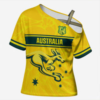 World Cricket Custom Australia Cross Shoulder Shirt Aussie! Aussie! Oi! Oi! Oi!