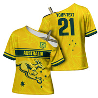 World Cricket Custom Australia Cross Shoulder Shirt Aussie! Aussie! Oi! Oi! Oi!
