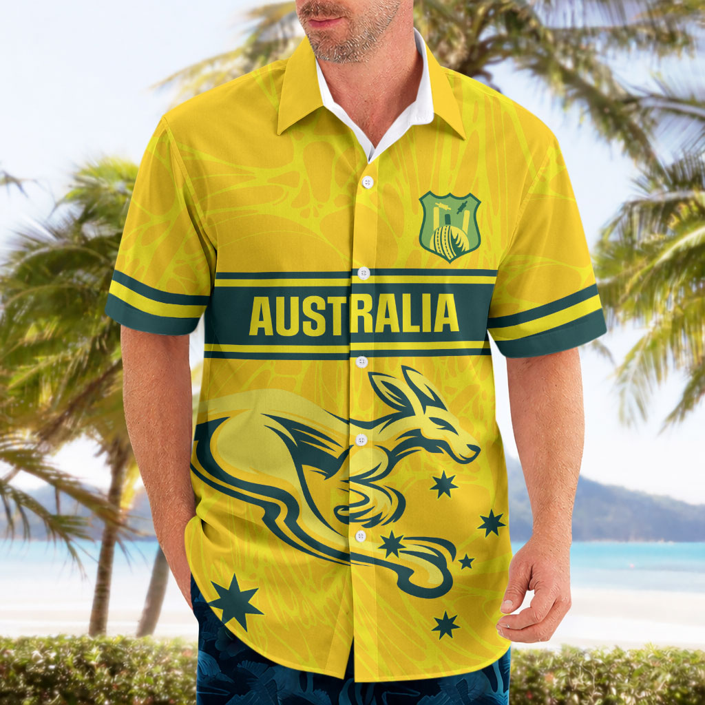 World Cricket Custom Australia Hawaiian Shirt Aussie! Aussie! Oi! Oi! Oi!