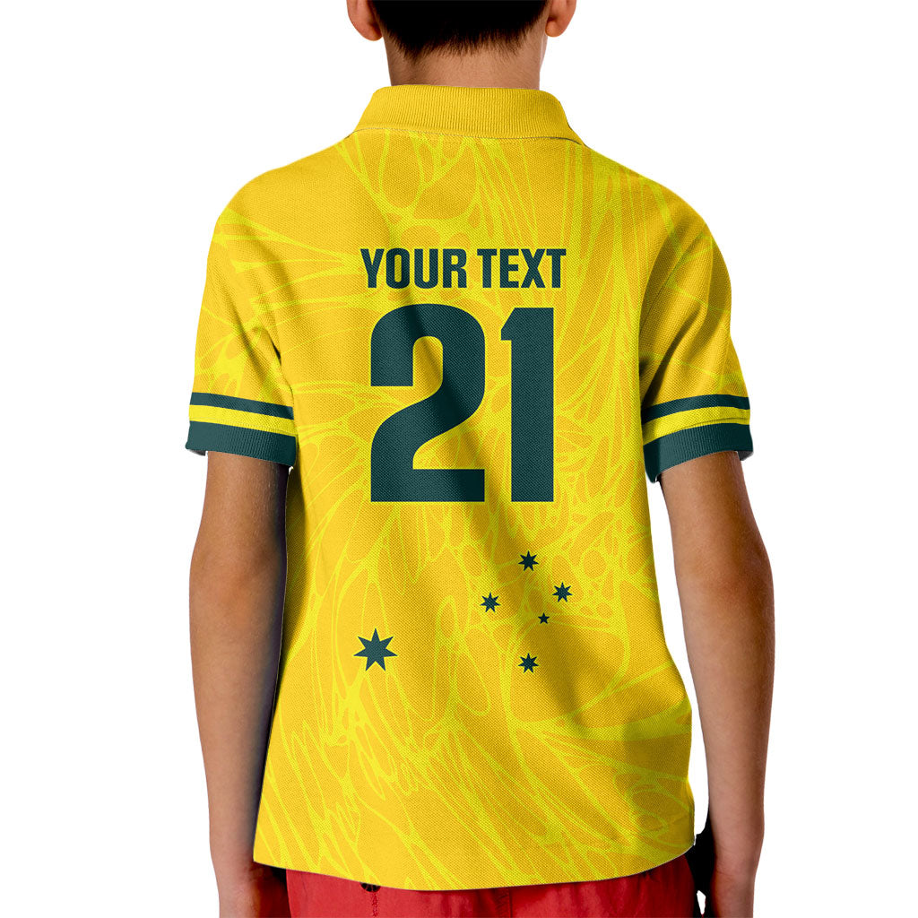 World Cricket Custom Australia Kid Polo Shirt Aussie! Aussie! Oi! Oi! Oi!