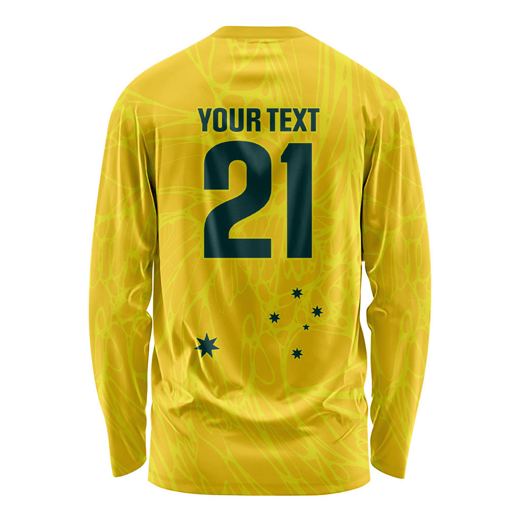 World Cricket Custom Australia Long Sleeve Shirt Aussie! Aussie! Oi! Oi! Oi!