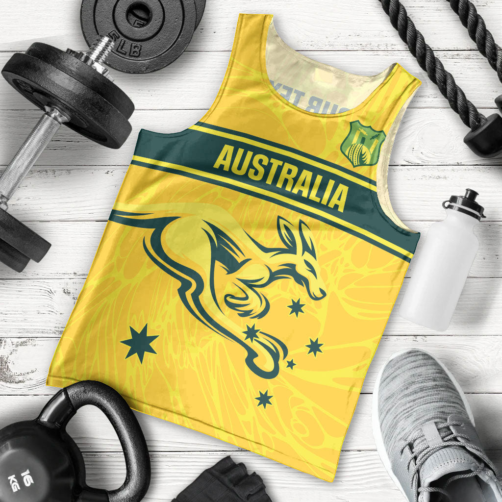 World Cricket Custom Australia Men Tank Top Aussie! Aussie! Oi! Oi! Oi!