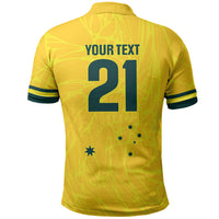 World Cricket Custom Australia Polo Shirt Aussie! Aussie! Oi! Oi! Oi!