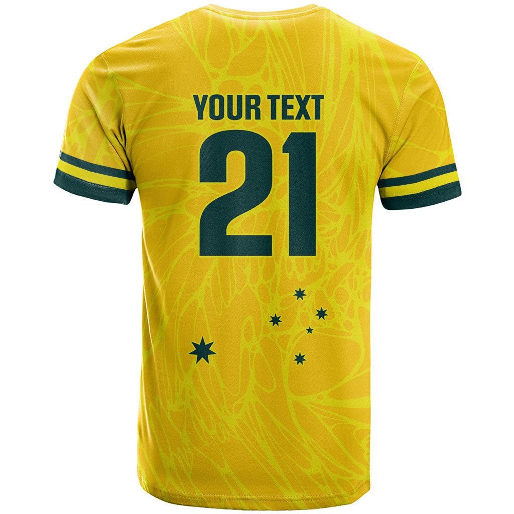 World Cricket Custom Australia T Shirt Aussie! Aussie! Oi! Oi! Oi!