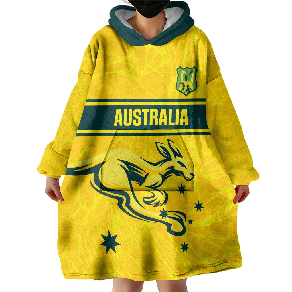 World Cricket Custom Australia Wearable Blanket Hoodie Aussie! Aussie! Oi! Oi! Oi!