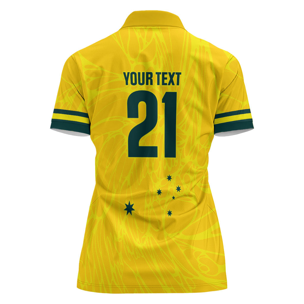 World Cricket Custom Australia Women Polo Shirt Aussie! Aussie! Oi! Oi! Oi!