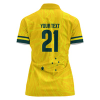 World Cricket Custom Australia Women Polo Shirt Aussie! Aussie! Oi! Oi! Oi!
