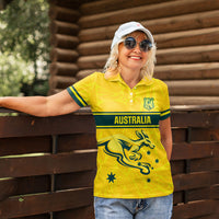 World Cricket Custom Australia Women Polo Shirt Aussie! Aussie! Oi! Oi! Oi!