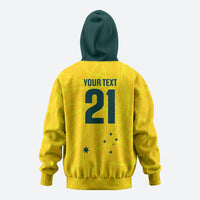 World Cricket Custom Australia Zip Hoodie Aussie! Aussie! Oi! Oi! Oi!