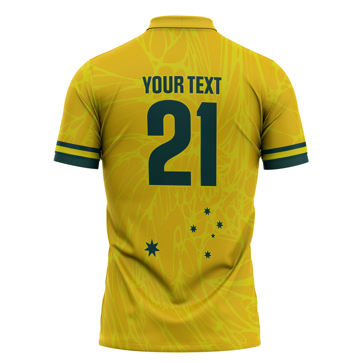 World Cricket Custom Australia Zipper Polo Shirt Aussie! Aussie! Oi! Oi! Oi!