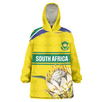 World Cricket Custom South Africa Kid Wearable Blanket Hoodie Protea Flower Come On Proteas!