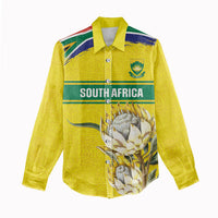 World Cricket Custom South Africa Women Casual Shirt Protea Flower Come On Proteas!