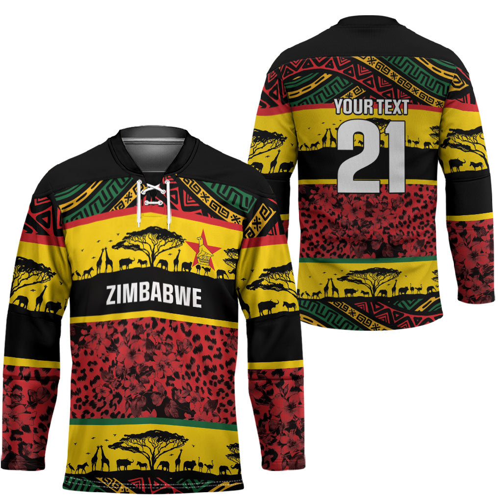 World Cricket Custom Zimbabwe Hockey Jersey Zimbabwe Bird Go Chevrons!