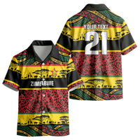 World Cricket Custom Zimbabwe Kid Hawaiian Shirt Zimbabwe Bird Go Chevrons!