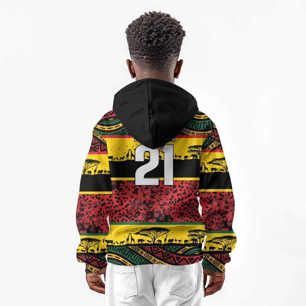 World Cricket Custom Zimbabwe Kid Hoodie Zimbabwe Bird Go Chevrons!