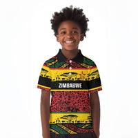 World Cricket Custom Zimbabwe Kid Polo Shirt Zimbabwe Bird Go Chevrons!