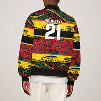 World Cricket Custom Zimbabwe Sleeve Zip Bomber Jacket Zimbabwe Bird Go Chevrons!