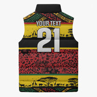 World Cricket Custom Zimbabwe Sleeveless Puffer Jacket Zimbabwe Bird Go Chevrons!
