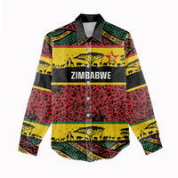 World Cricket Custom Zimbabwe Women Casual Shirt Zimbabwe Bird Go Chevrons!