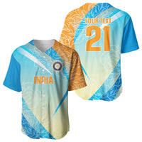 World Cricket Custom India Baseball Jersey Ashoka Chakra Jeetega Bhai Jeetega India Jeetega!