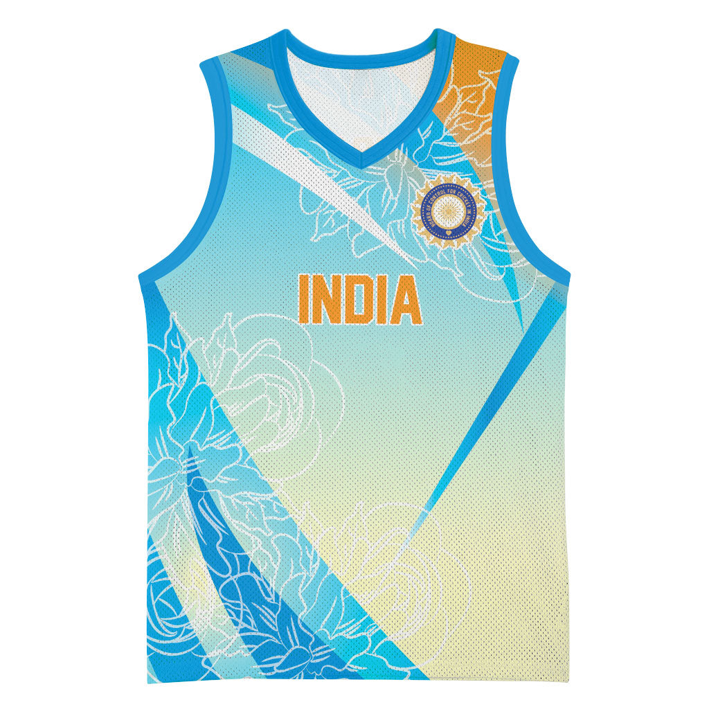 World Cricket Custom India Basketball Jersey Ashoka Chakra Jeetega Bhai Jeetega India Jeetega!