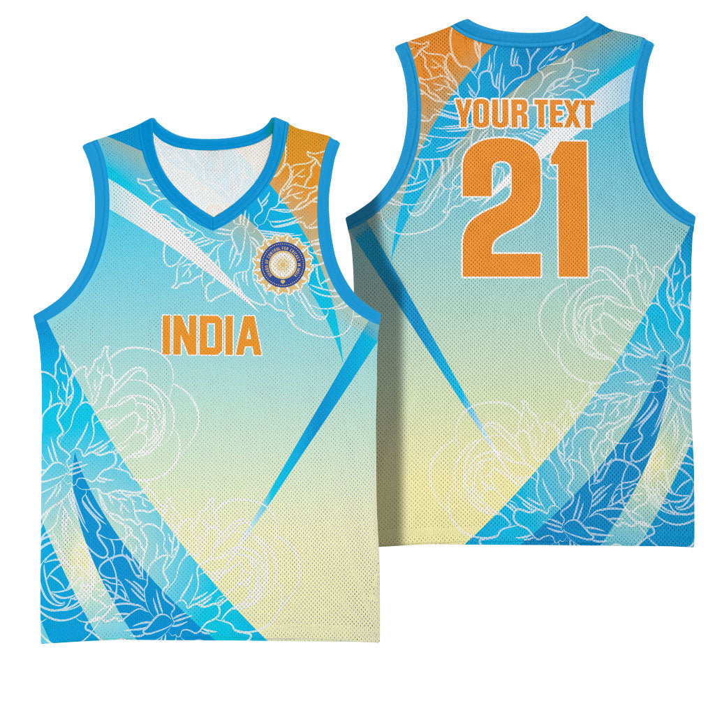 World Cricket Custom India Basketball Jersey Ashoka Chakra Jeetega Bhai Jeetega India Jeetega!