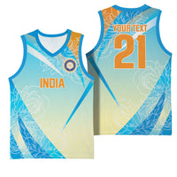 World Cricket Custom India Basketball Jersey Ashoka Chakra Jeetega Bhai Jeetega India Jeetega!