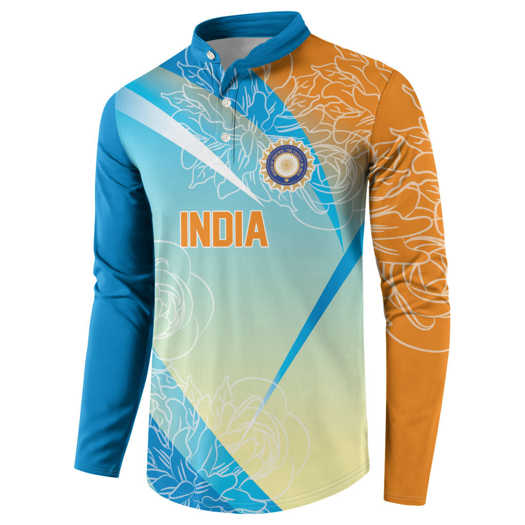 World Cricket Custom India Button Sweatshirt Ashoka Chakra Jeetega Bhai Jeetega India Jeetega!