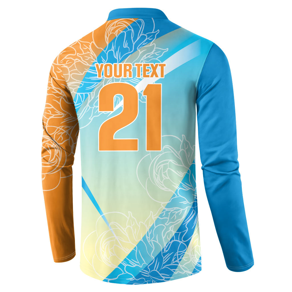 World Cricket Custom India Button Sweatshirt Ashoka Chakra Jeetega Bhai Jeetega India Jeetega!