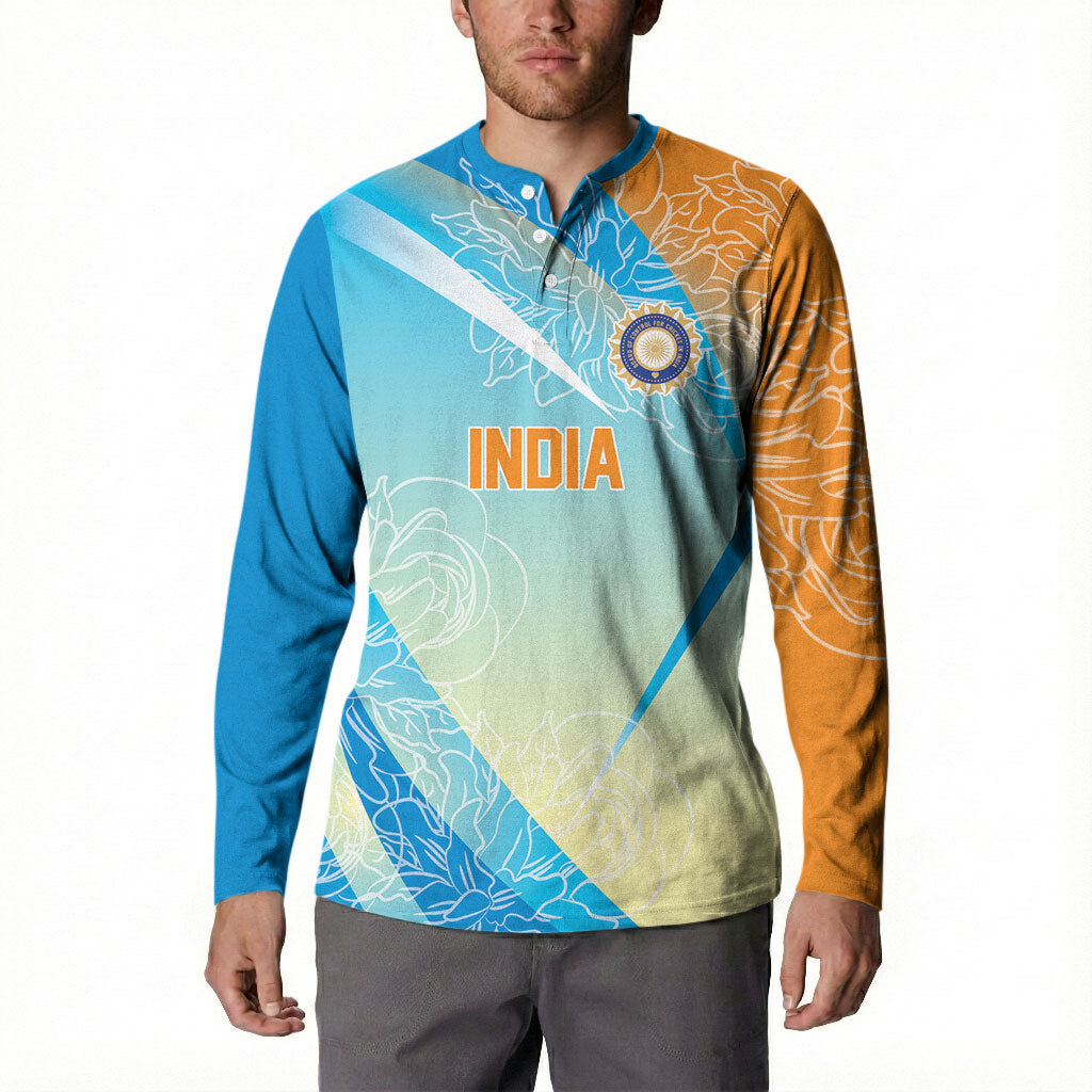 World Cricket Custom India Button Sweatshirt Ashoka Chakra Jeetega Bhai Jeetega India Jeetega!