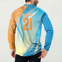 World Cricket Custom India Button Sweatshirt Ashoka Chakra Jeetega Bhai Jeetega India Jeetega!