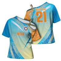 World Cricket Custom India Cross Shoulder Shirt Ashoka Chakra Jeetega Bhai Jeetega India Jeetega!