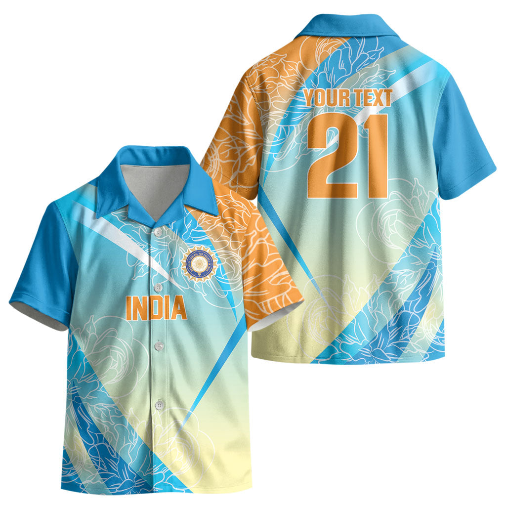 World Cricket Custom India Kid Hawaiian Shirt Ashoka Chakra Jeetega Bhai Jeetega India Jeetega!