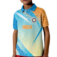 World Cricket Custom India Kid Polo Shirt Ashoka Chakra Jeetega Bhai Jeetega India Jeetega!
