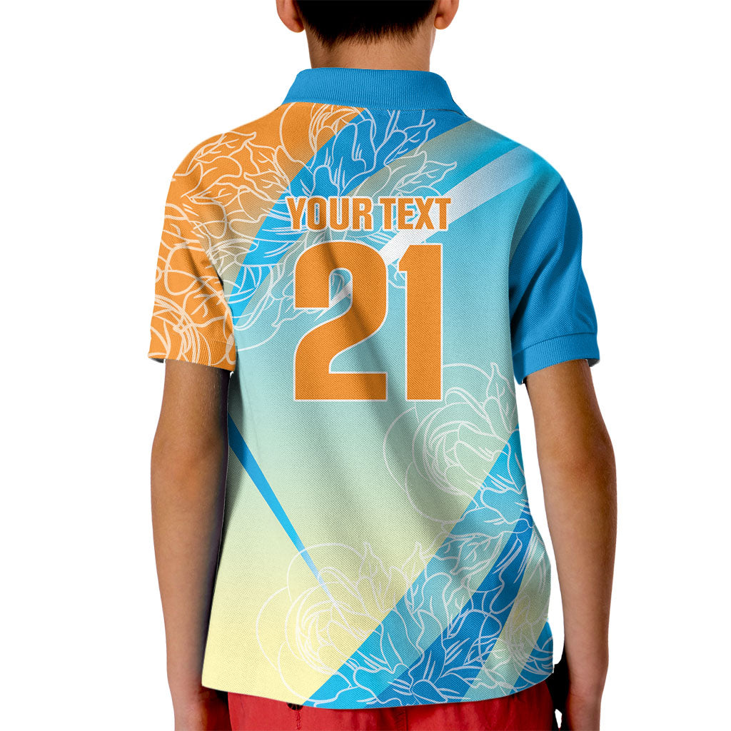World Cricket Custom India Kid Polo Shirt Ashoka Chakra Jeetega Bhai Jeetega India Jeetega!
