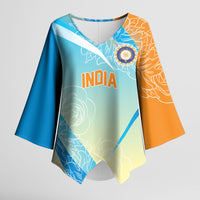 World Cricket Custom India Kimono Sleeve Blouse Ashoka Chakra Jeetega Bhai Jeetega India Jeetega!
