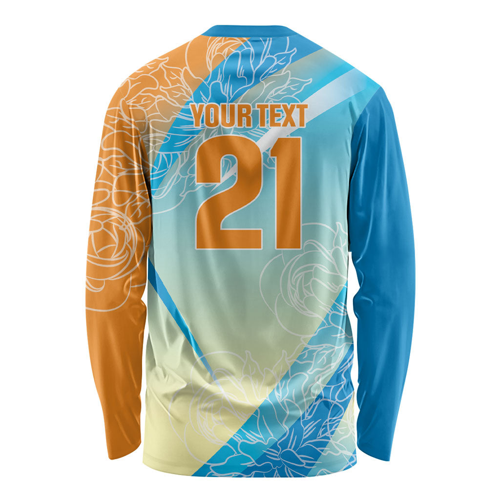 World Cricket Custom India Long Sleeve Shirt Ashoka Chakra Jeetega Bhai Jeetega India Jeetega!