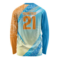 World Cricket Custom India Long Sleeve Shirt Ashoka Chakra Jeetega Bhai Jeetega India Jeetega!