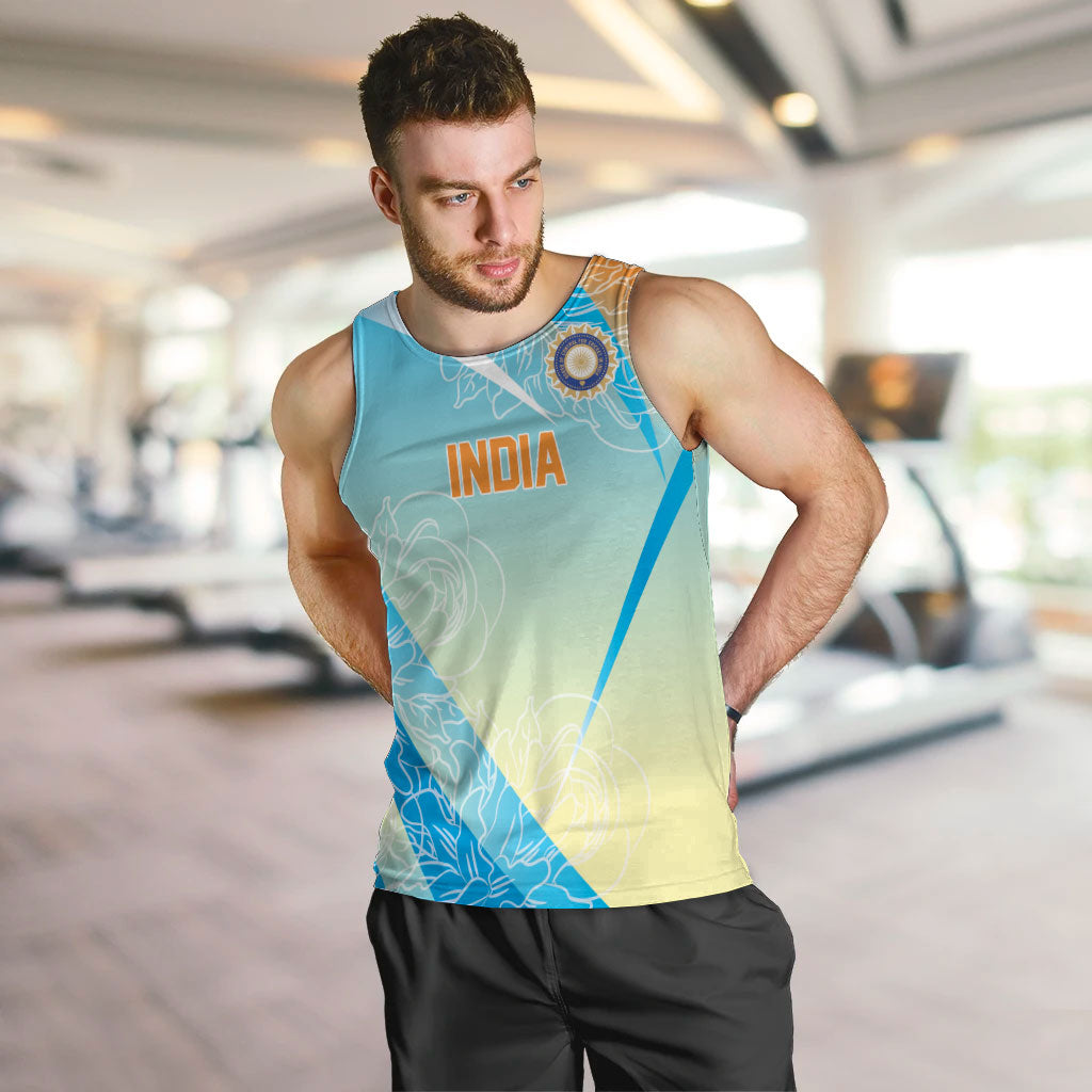 World Cricket Custom India Men Tank Top Ashoka Chakra Jeetega Bhai Jeetega India Jeetega!
