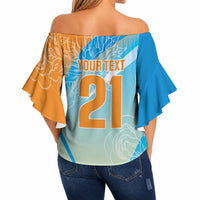 World Cricket Custom India Off Shoulder Wrap Waist Top Ashoka Chakra Jeetega Bhai Jeetega India Jeetega!