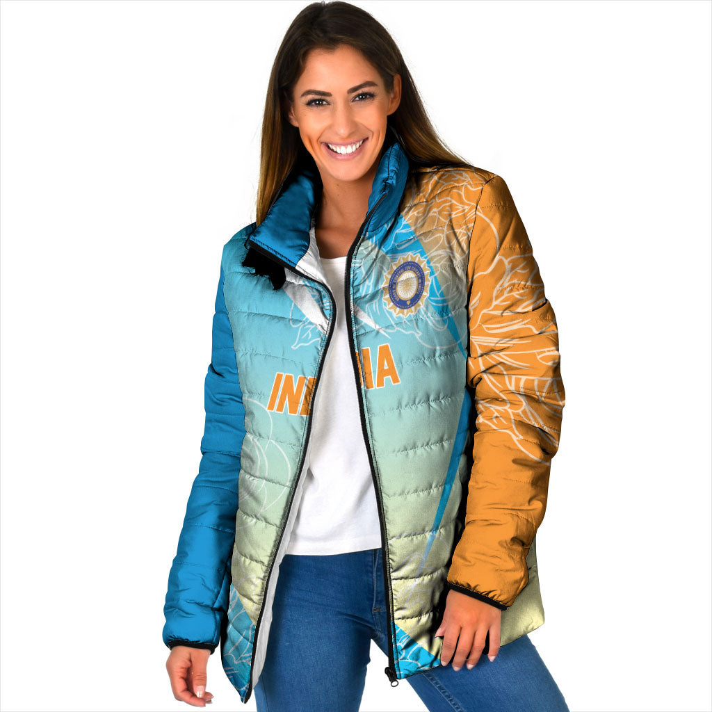World Cricket Custom India Padded Jacket Ashoka Chakra Jeetega Bhai Jeetega India Jeetega!