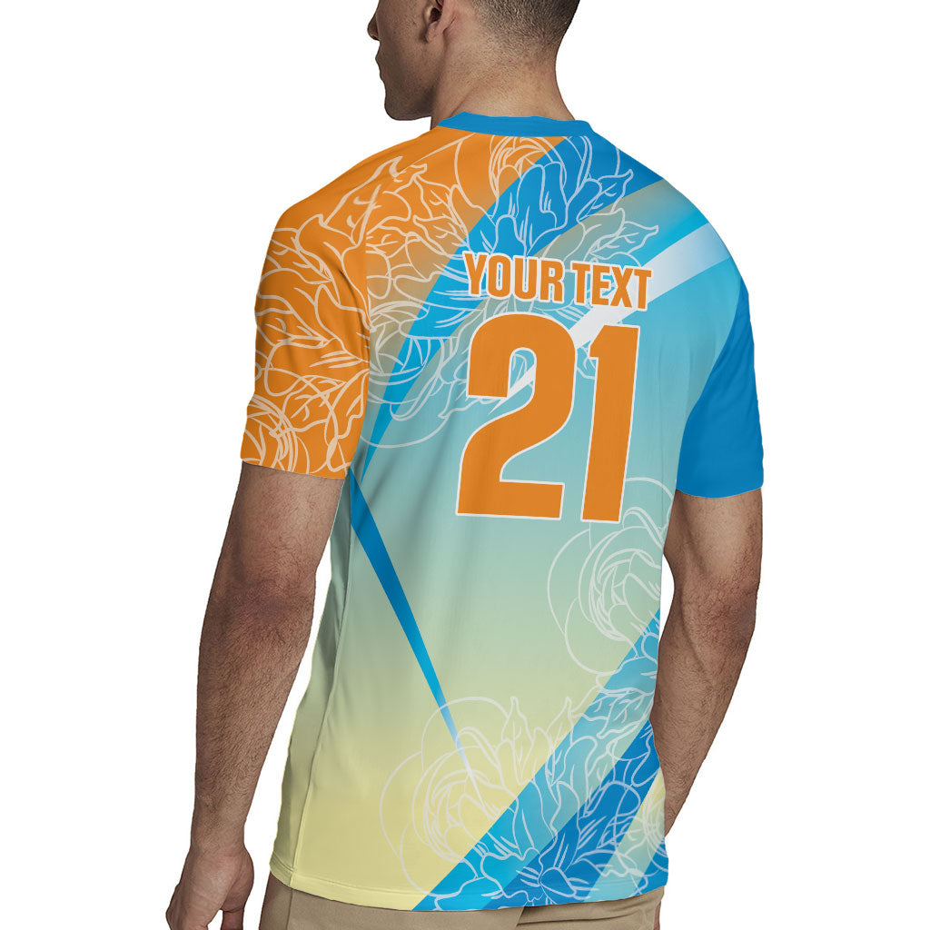 World Cricket Custom India Rugby Jersey Ashoka Chakra Jeetega Bhai Jeetega India Jeetega!