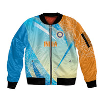 World Cricket Custom India Sleeve Zip Bomber Jacket Ashoka Chakra Jeetega Bhai Jeetega India Jeetega!