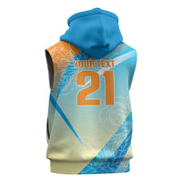 World Cricket Custom India Sleeveless Zip Hoodie Ashoka Chakra Jeetega Bhai Jeetega India Jeetega!