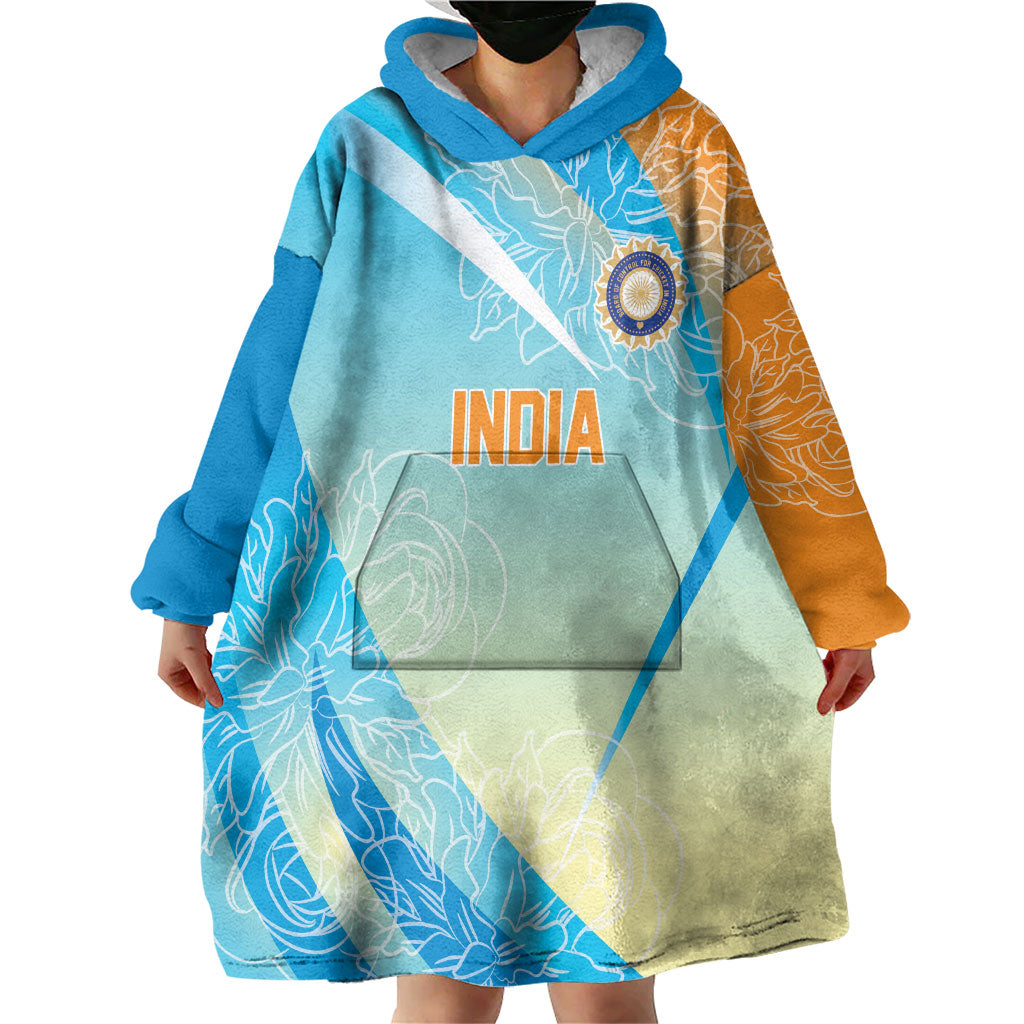 World Cricket Custom India Wearable Blanket Hoodie Ashoka Chakra Jeetega Bhai Jeetega India Jeetega!