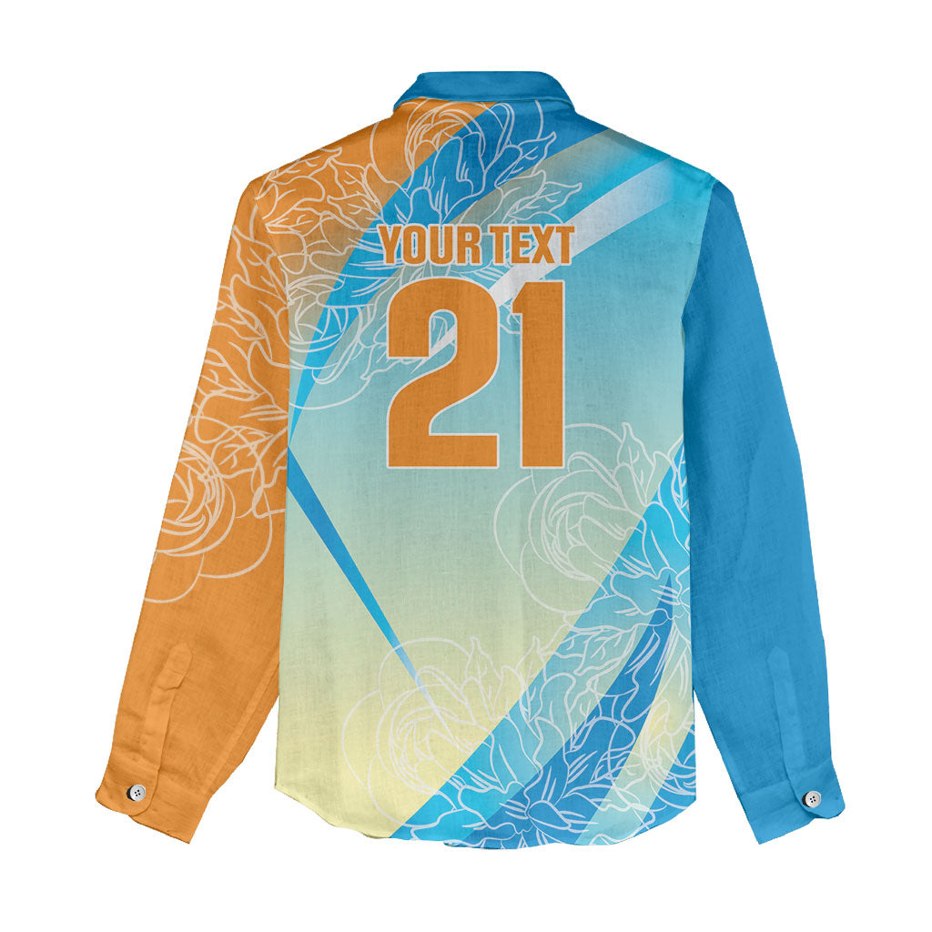 World Cricket Custom India Women Casual Shirt Ashoka Chakra Jeetega Bhai Jeetega India Jeetega!