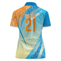 World Cricket Custom India Women Polo Shirt Ashoka Chakra Jeetega Bhai Jeetega India Jeetega!