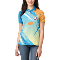 World Cricket Custom India Women Polo Shirt Ashoka Chakra Jeetega Bhai Jeetega India Jeetega!