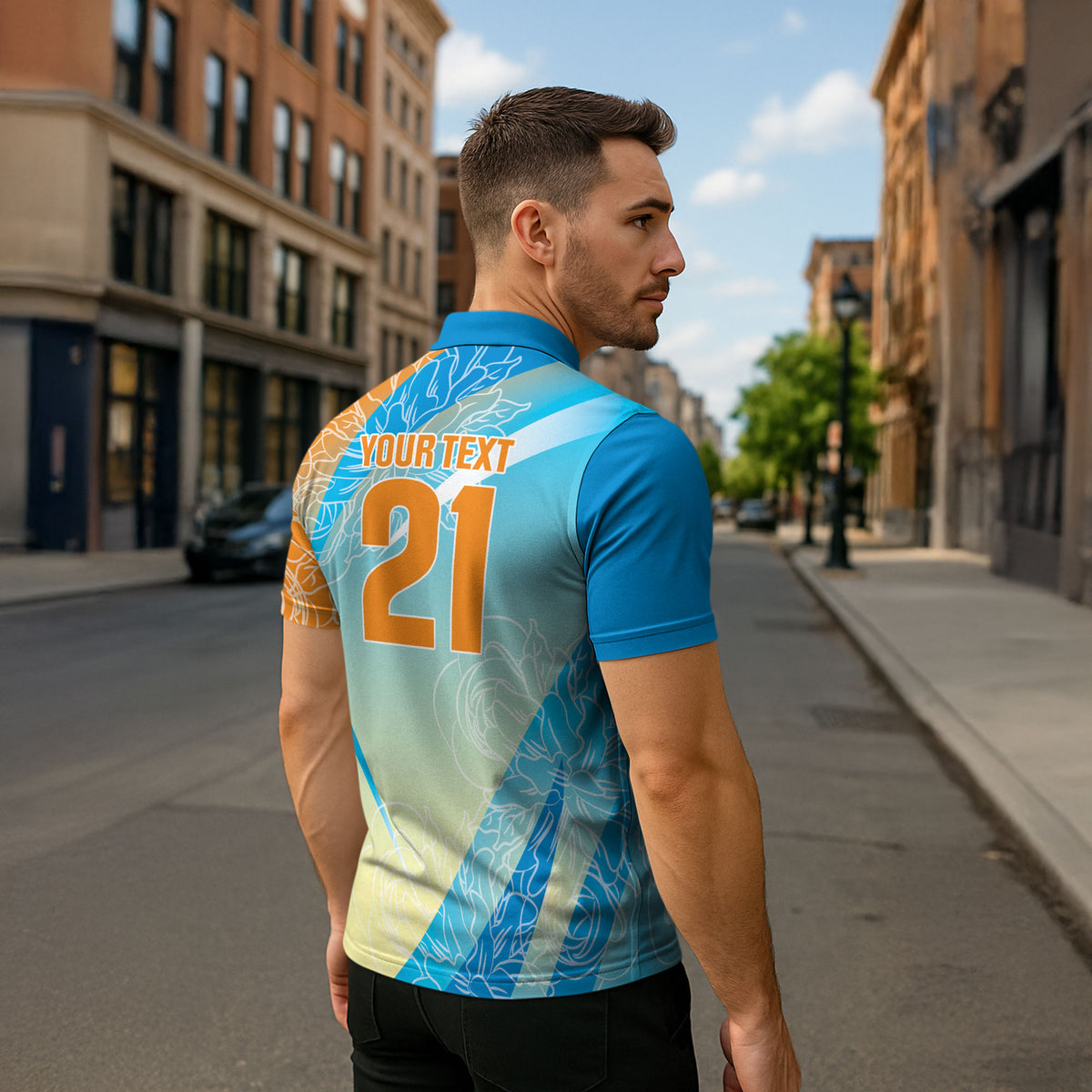 World Cricket Custom India Zipper Polo Shirt Ashoka Chakra Jeetega Bhai Jeetega India Jeetega!